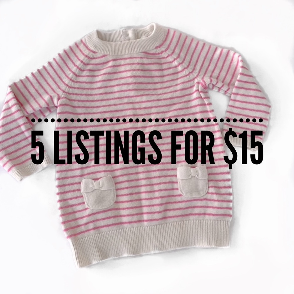 5 for $15 - Sweater Dress Tunic 6/9mo